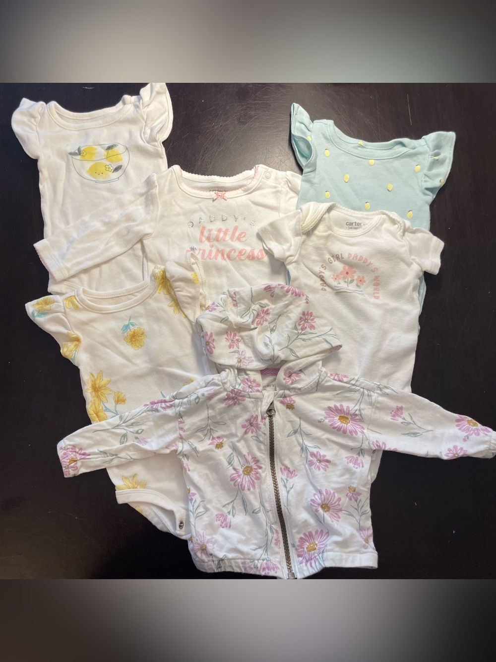 6PC 3 Month Baby Girl Bundle - Onesies and Hoodie NWOT